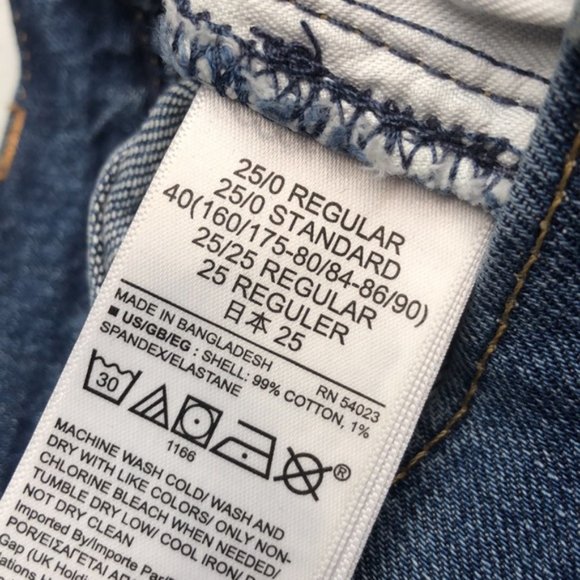 VINTAGE GAP HIGH-RISE LOOSE STRAIGHT JEANS 0/25x30 99% COTTON 😎 - Picture 4 of 11